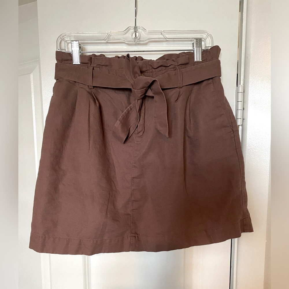 Loft Paperbag Skirt, Plum, Size 6